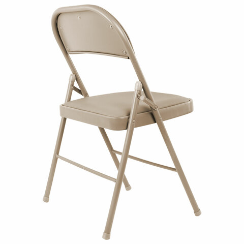 Стулья складные BRABIX "Golf Plus CF-003" КОМФОРТ, КОМПЛЕКТ 4шт., бежевый каркас, кожзам бежевый, 533033 - фото 7