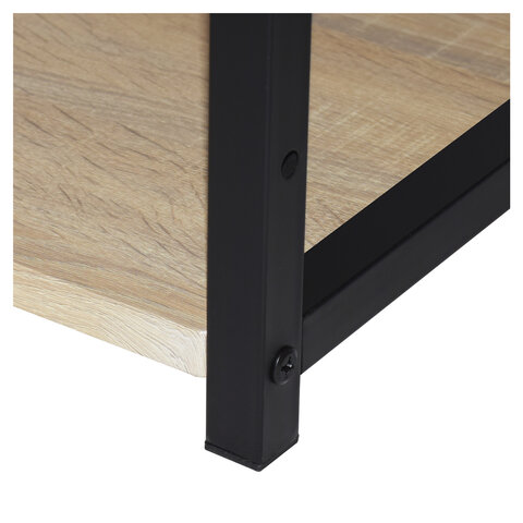 Стол на металлокаркасе BRABIX "LOFT CD-005",1200х520х1200 мм, 3 полки, цвет дуб натуральный, 641223 - фото 8