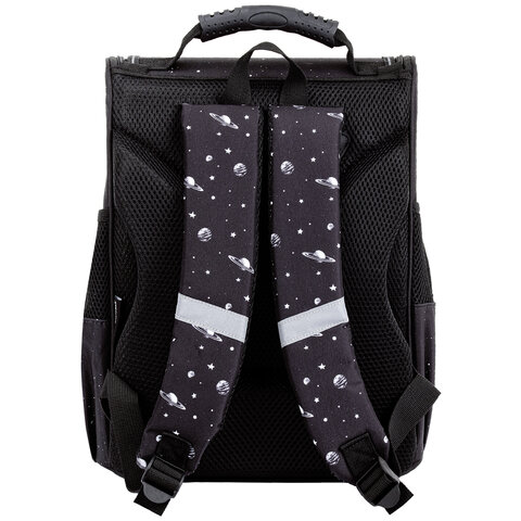 Ранец ПИФАГОР BASIC, 1 отделение, 3 кармана, эргономичная спинка, "Space invader", 35х28х18 см, 273140 - фото 5