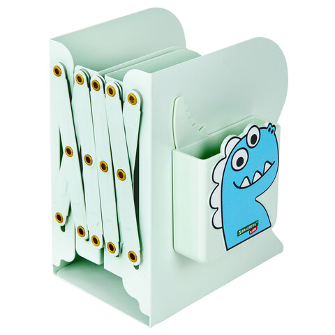 Подставка-держатель для книг и учебников BRAUBERG KIDS "Dino",органайзер, раздвижная, металл, 238067 - фото 1