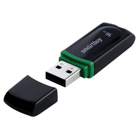 Флеш-диск 16 GB, SMARTBUY Paean, USB 2.0, черный, SB16GBPN-K - фото 3