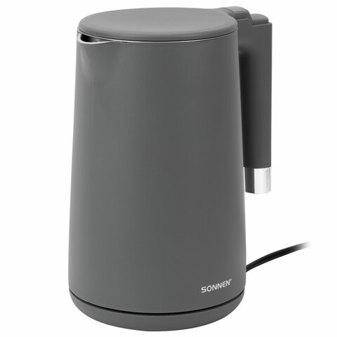 Чайник электрический с двойными стенками SONNEN KT-8719G, 1,5 л, 2200 Вт, графитовый, 454693 - фото 2