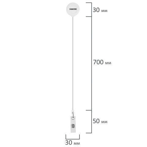 Бейдж вертикальный с 3D-печатью "Pastel grade" (85х54 мм), с рулеткой, СЛАЙДЕР, FUNSTER (ФАНСТЕР), 238842 - фото 6