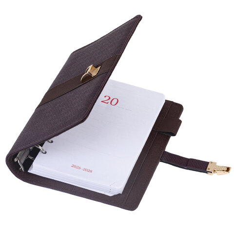 Ежедневник-органайзер недатированный В6 150х190 мм BRAUBERG "Orion", под кожу, 160 л., коричневый, 116210 - фото 6