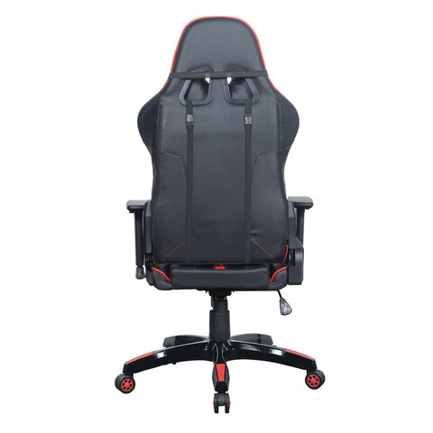 Кресло компьютерное BRABIX "GT Carbon GM-120", две подушки, экокожа, черное/красное, 531931 - фото 5