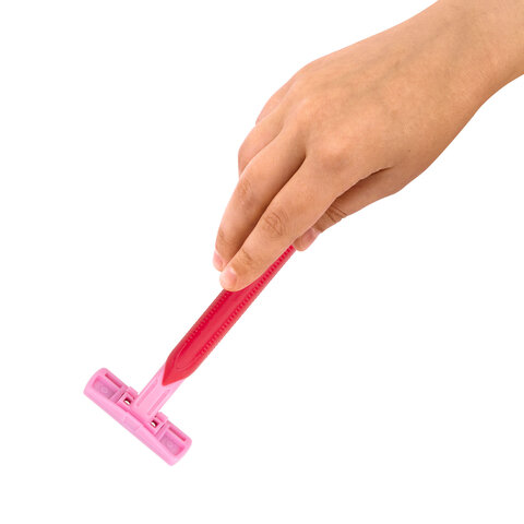 Бритвенные станки одноразовые, 3 лезвия, увлажняющая полоска, фиксированная головка, 5 шт., розовый, X-ONE (ИКС-УАН), 700030 - фото 5