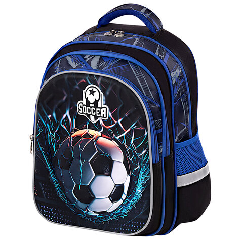 Рюкзак BRAUBERG KIDS FLOSSY, 2 отделения, 3 кармана, "Soccer Club", 3D-панель, 40х28х18 см, 273181 - фото 1