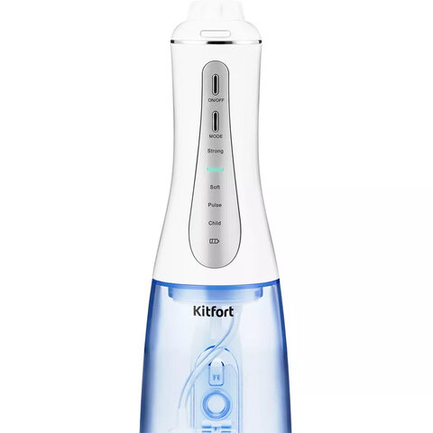 Ирригатор для полости рта KITFORT КТ-2915, портативный, емкость резервуара 0,35 л, 2 насадки, белый - фото 3