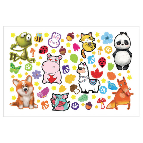 Альбом с наклейками, А5, 8 листов, 600 наклеек, "Милые и забавные" HATBER, 8Ан5, 8Ан5_31982 - фото 9