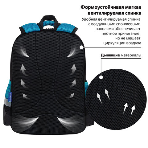 Рюкзак BRAUBERG FAVOUR, 2 отделения, 3 кармана, "Anime fight", 40х29х15 см, 272057 - фото 9