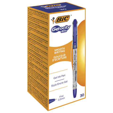 Ручка гелевая с грипом BIC "Gelocity Stic", СИНЯЯ, узел 0,5 мм, линия письма 0,29 мм, CEL1010265 - фото 12