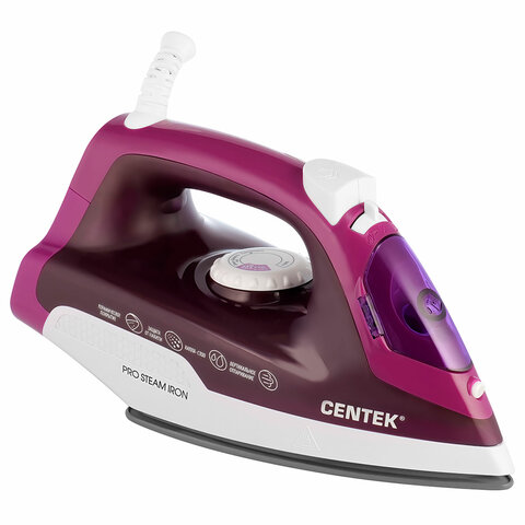Утюг CENTEK CT-2348, 1800 Вт, антипригарное покрытие, антикапля, антинакипь, фиолетовый, CT-2348 VIOLET - фото 5