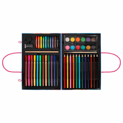 Набор ЮНОГО ХУДОЖНИКА "ПРИНЦЕССА" для рисования и творчества в кейсе ЮНЛАНДИЯ, 75 предметов, 665673 - фото 3