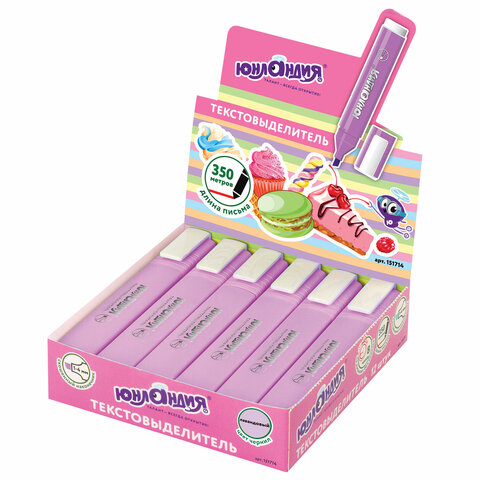 Текстовыделитель ЮНЛАНДИЯ "COLORSTAR PASTEL", ЛАВАНДОВЫЙ, линия 1-4 мм, 151714 - фото 8