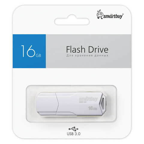 Флеш-диск 16 GB SMARTBUY Clue USB 2.0, белый, SB16GBCLU-W - фото 7
