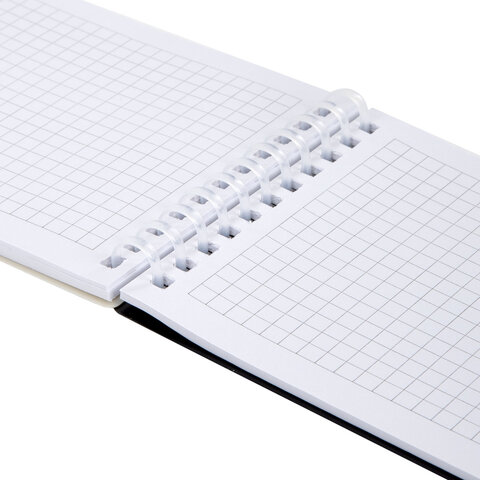 Блокнот МАЛЫЙ ФОРМАТ А6, 60 л., силиконовый гребень, обложка пластик, клетка, BRAUBERG, бежевый, 117563 - фото 9