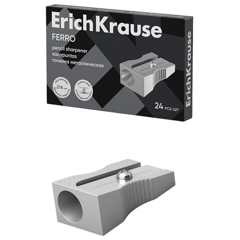 Точилка ERICH KRAUSE "Ferro", металлическая клиновидная, 7074 - фото 2