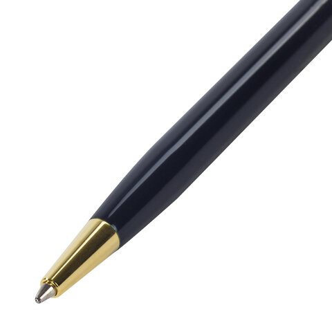 Ручка подарочная шариковая GALANT "Arrow Gold Blue", корпус темно-синий, золотистые детали, пишущий узел 0,7 мм, синяя, 140653 - фото 4