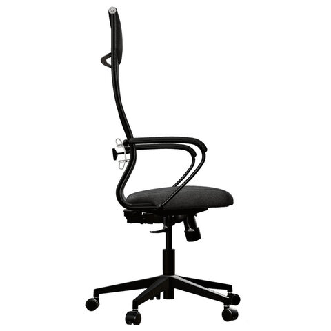 Кресло МЕТТА "ErgoLife" 10 B1-162K, пластик, синхромеханизм, ткань, темно-серое - фото 3