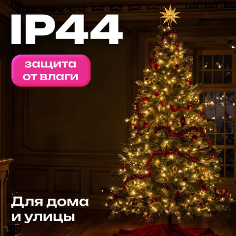Электрогирлянда-нить уличная "Роса" IP44, 50 м, 500 LED, теплый белый, 220V, контроллер, ЗОЛОТАЯ СКАЗКА, 591362 - фото 12