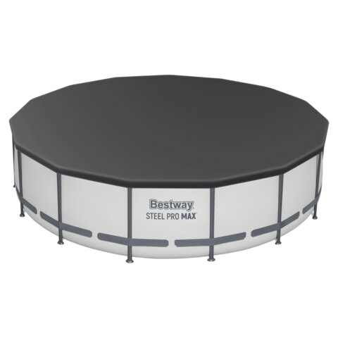 Каркасный бассейн, фильтр-насос 3028 л/ч, лестница, тент "Steel Pro Max" 457х107 см, 14970 л, усиленный каркас, BESTWAY, 56488 - фото 6