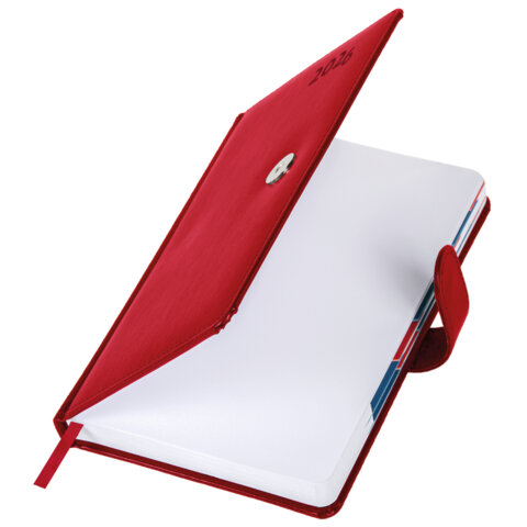 Ежедневник датированный 2026 А5 148х218 мм, GALANT "Ritter", под кожу, красный, 117489 - фото 3