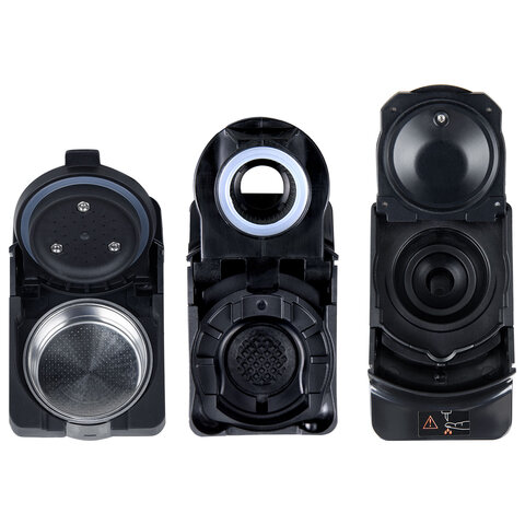 Кофемашина капсульная 3 в 1 для молотого кофе и капсул DOLCE GUSTO и NESPRESSO, SONNEN CM510G, 1450 Вт, 0,6 л, графит, 457339 - фото 14