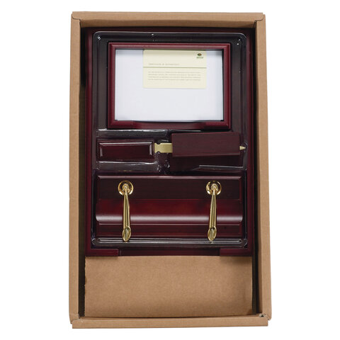 Набор подарочный настольный BESTAR "Apollon" из дерева, 7 предметов, цвет "красное дерево", 236353 - фото 2