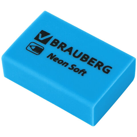 Ластики BRAUBERG NEON SOFT НАБОР 12 штук, размер ластика 31х20х10 мм, экологичный ПВХ, 271339 - фото 7