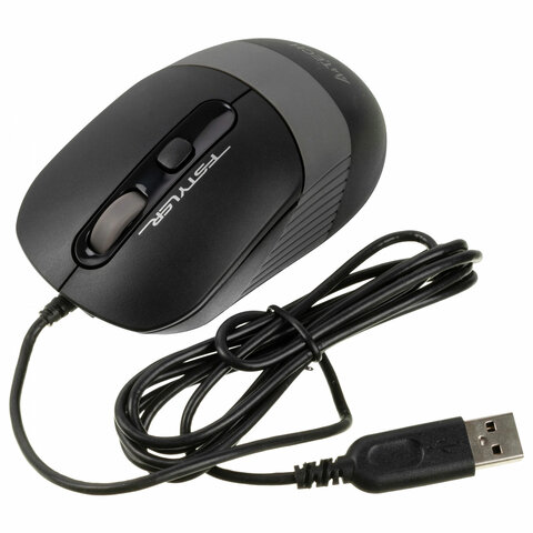 Мышь проводная A4TECH Fstyler FM10, USB, 3 кнопки + 1 колесо-кнопка, оптическая, черная, 1147673 - фото 7