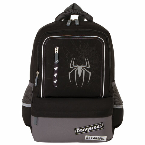 Рюкзак BRAUBERG STAR, 1 отделение, 5 карманов, "Spider", черный, 40х29х13 см, 229978 - фото 2