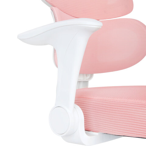 Кресло детское с поясничной поддержкой BRABIX KIDS "MG-225", сетка/ткань TW, розовое, 533316 - фото 11