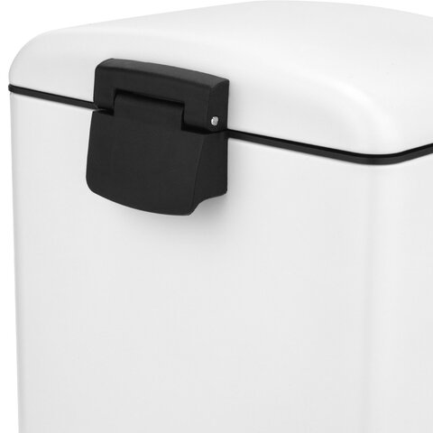 Ведро мусорное с педалью 6 л, крышка с доводчиком, белое матовое, металл, LAIMA ULTRA, 701569 - фото 4