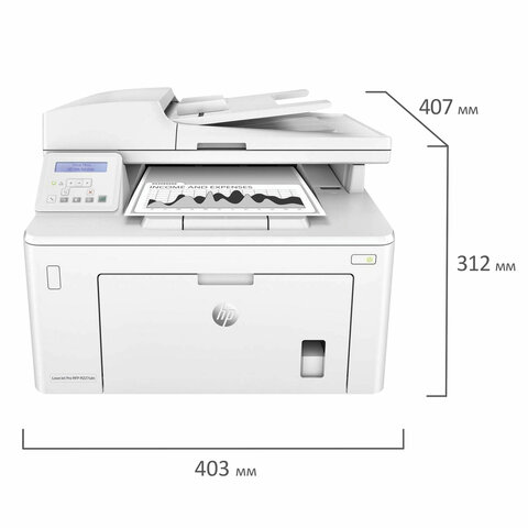 МФУ лазерное HP LaserJet Pro M227sdn "3 в 1", А4, 28 стр./мин., 30000 стр./мес., ДУПЛЕКС, АПД, сетевая карта, G3Q74A - фото 3