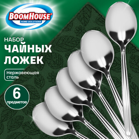 Ложки чайные CLASSIC, НАБОР 6 шт., на подвесе, нержавеющая сталь, серебристые, BOOMHOUSE (БУМХАУС), 702282 - фото 6