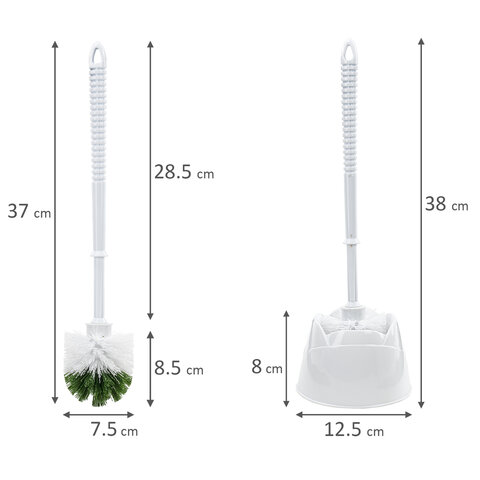 Ершик для унитаза с подставкой, пластик, белый, ЛЮБАША, 603627 - фото 3