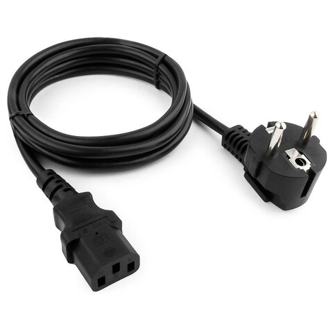 Кабель питания 1,8 м, CABLEXPERT, Schuko-C13, 3x0,5 мм2, 6 A, с заземлением, черный, PC-186 - фото 2