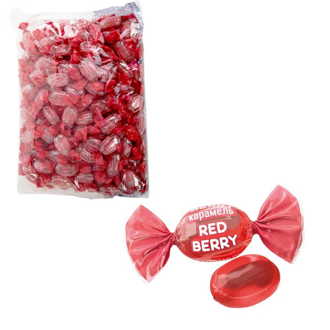 Карамель леденцовая RED BERRY с ягодным вкусом, 1 кг, РВК757 - фото 1