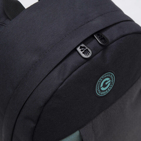 Рюкзак GRIZZLY школьный, укрепленная спинка, 1 отделение, для девочек, BLACK/MINT, 37,5х24х12 см, RXL-327-3/2 - фото 8