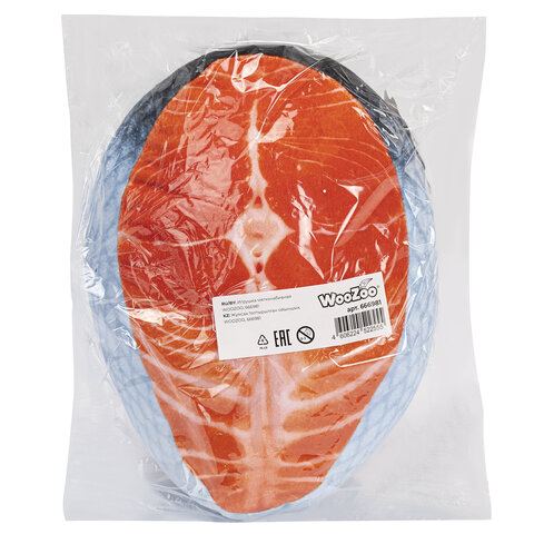 Игрушка мягкая "СТЕЙК ЛОСОСЯ", ткань вельбоа, 32х22 см, WOOZOO (ВУЗУ), 666981 - фото 4