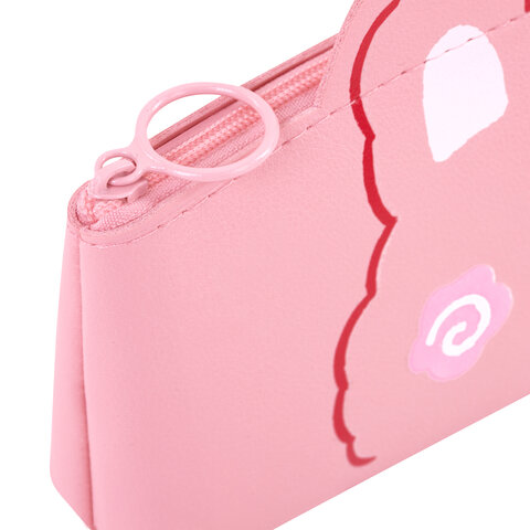 Пенал ЮНЛАНДИЯ ЮНИОР, 1 отделение, искусственная кожа, "Pink bear", 20х9х7 см, 273818 - фото 4