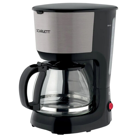 Кофеварка капельная SCARLETT SC-CM33011, 750 Вт, объем 1,25 л, подогрев, пластик, черный - фото 1