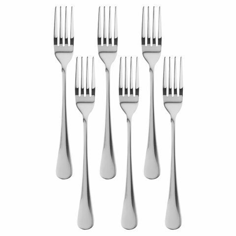 Вилки столовые STANDARD, КОМПЛЕКТ 6 шт., полированная нержавеющая сталь, серебристые, DASWERK (ДАСВЕРК), 609078 - фото 2