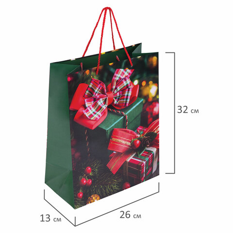 Пакет подарочный НАБОР 4 штуки, новогодний, 26x13x32 см, "Winter Set", ЗОЛОТАЯ СКАЗКА, 591958 - фото 9