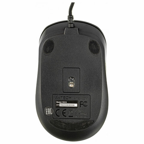Мышь проводная A4TECH Fstyler FM10, USB, 3 кнопки + 1 колесо-кнопка, оптическая, черная, 1147673 - фото 2