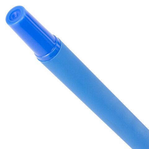 Ручка шариковая BRAUBERG "Capital blue", СИНЯЯ, корпус soft-touch голубой, узел 0,7 мм, линия письма 0,35 мм, 142493 - фото 5