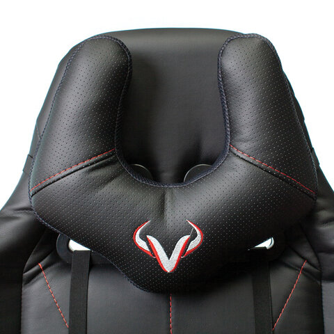 Кресло компьютерное Zombie VIKING 5 AERO, 2 подушки, экокожа, черное/красное, 1216368 - фото 13