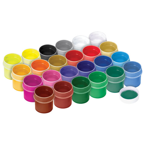 Гуашь BRAUBERG "ЗАМОК" 24 цвета по 20 мл, 192687 - фото 3