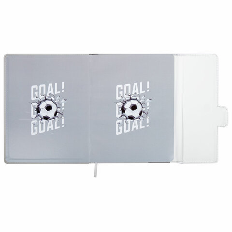 Дневник 1-11 класс 48 л., кожзам (твердая), магнитный клапан, ЮНЛАНДИЯ, "Goal", 106929 - фото 6