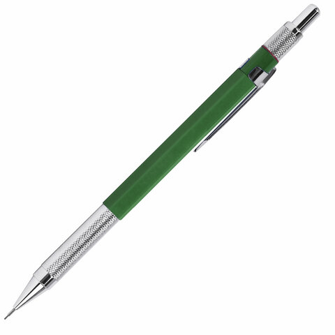 Карандаш механический 0,7 мм + грифели HB 24 штуки на блистере, BRAUBERG "METALLIC-X 07", металлические детали, 181966 - фото 4